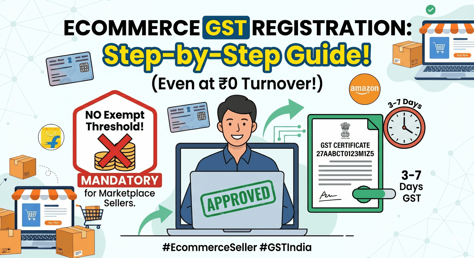 GST Registration for Ecommerce Sellers in India — Complete Step-by-Step Guide (2026)